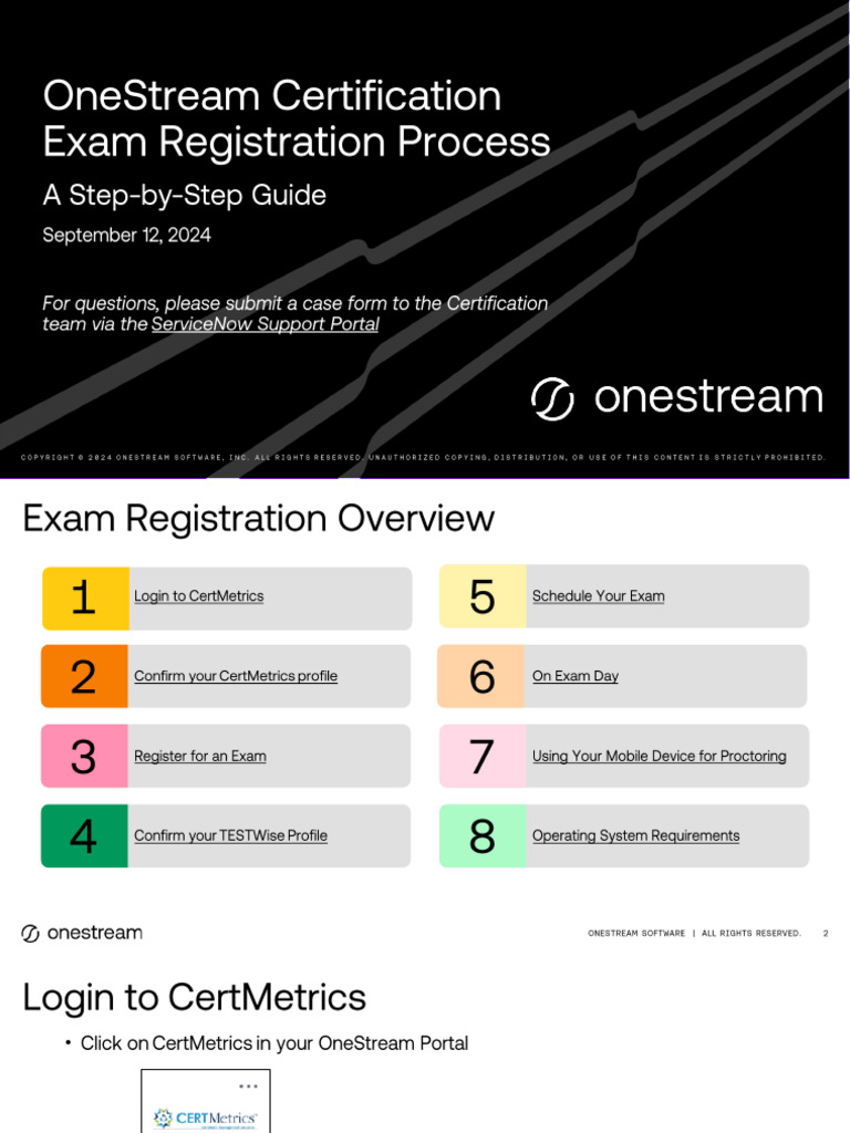 OneStream Admin ExamRegistrationProcess | PDF