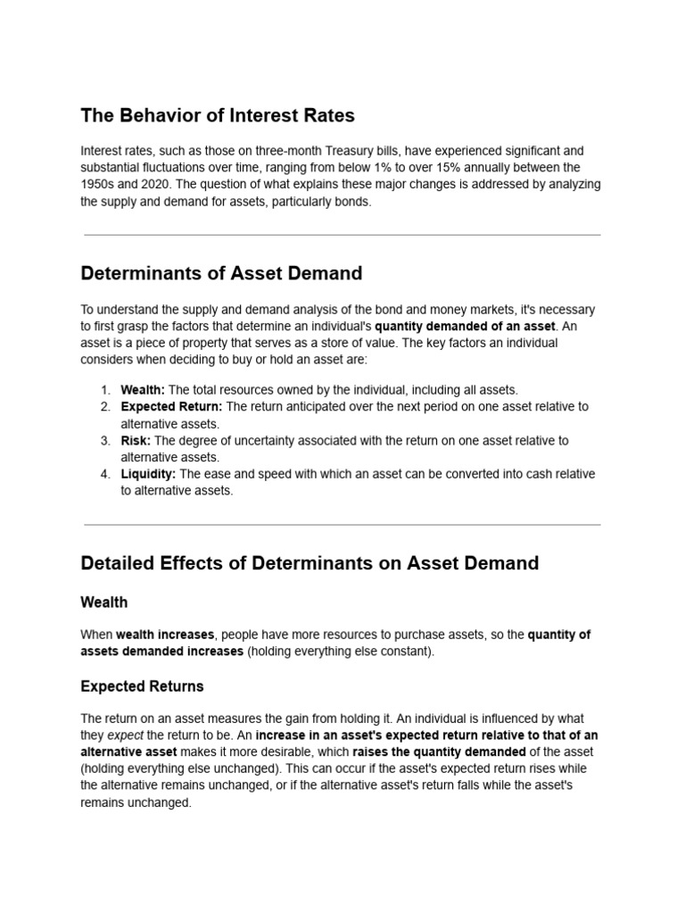 Understanding Interest Rate Behavior | PDF | Interest | Economic ...