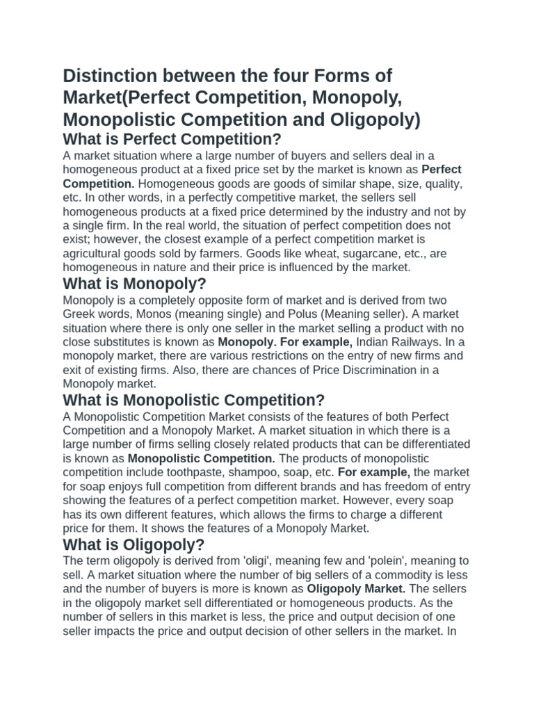Monopolistic Competition Explained | PDF | Monopoly | Market Power