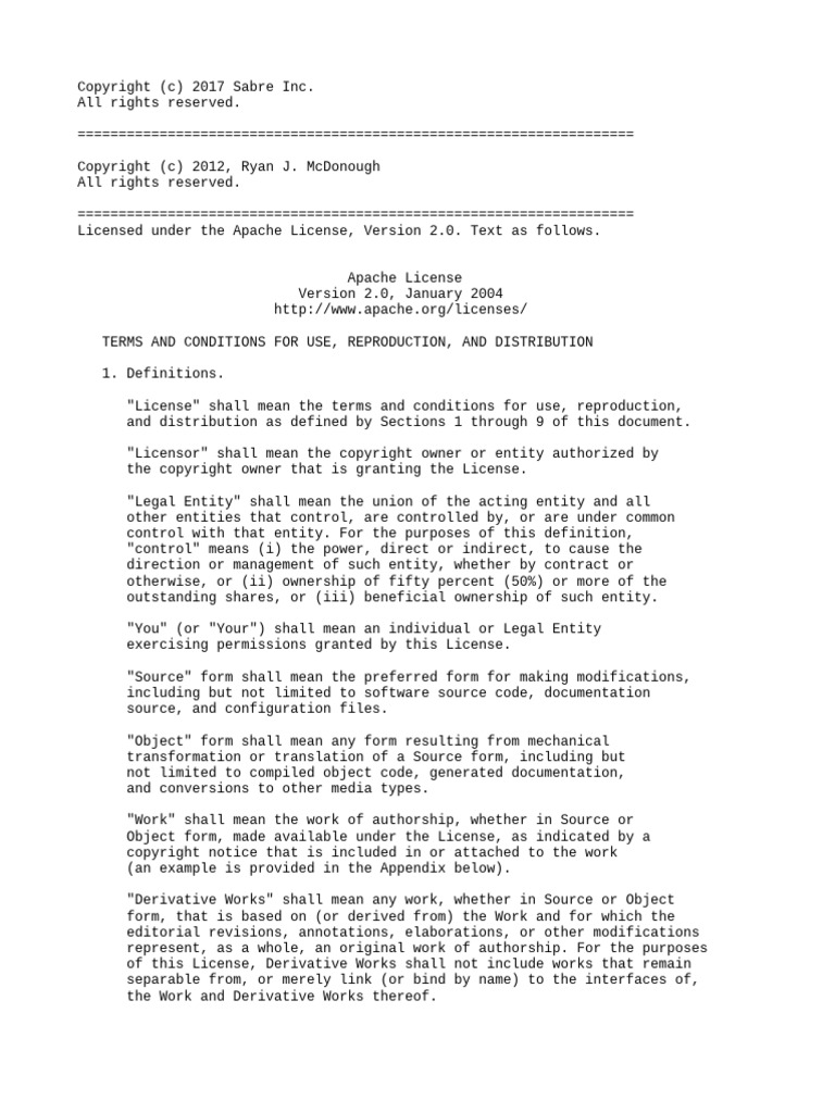 Apache License 2.0 Overview and Terms | PDF | License | Derivative Work