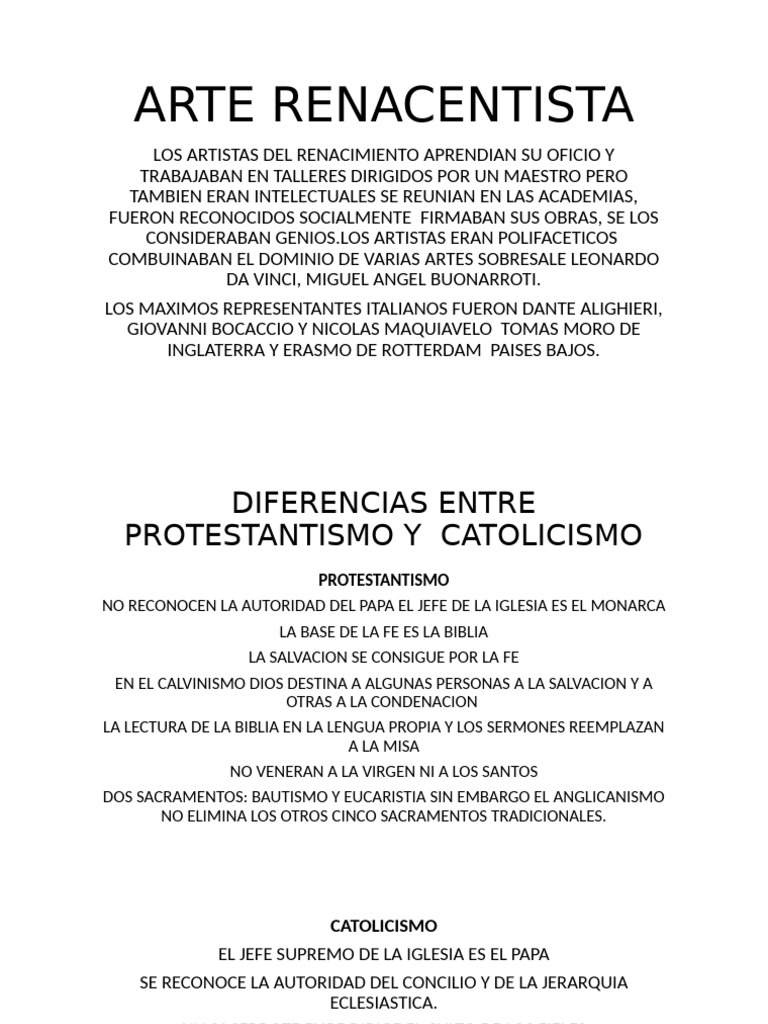 Arte Renacentista y Reformas Religiosas | PDF | Iglesia Católica ...