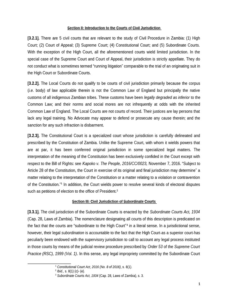 Lecture Series Iii-Introduction To The Courts of Civil Jurisdiction Iii ...