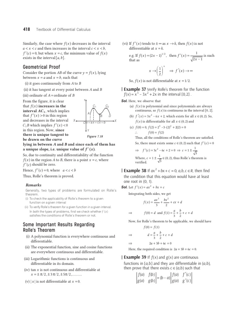 Understanding Rolle's Theorem | PDF | Mathematical Analysis | Calculus
