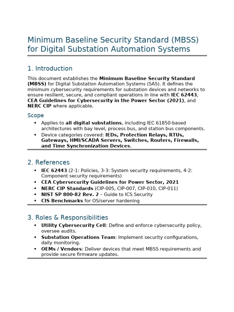 MBSS for Digital Substation Security | PDF | Access Control | Computer ...