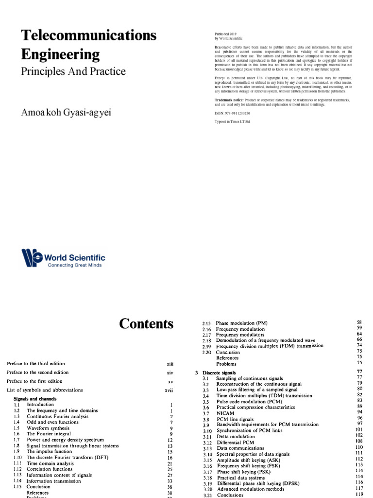 Telecommunications Engineering Guide | PDF | Spectral Density ...