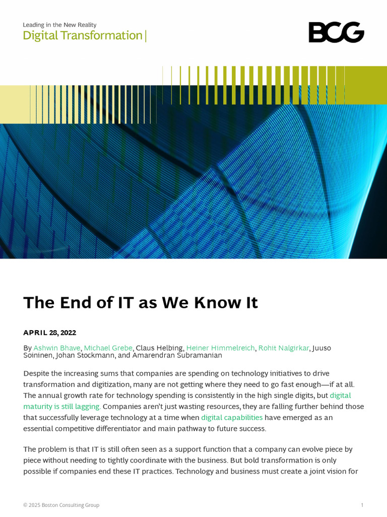 Transforming IT for Digital Success | PDF | Cloud Computing | Outsourcing