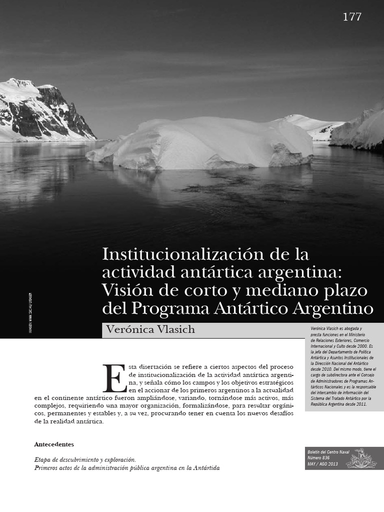 Institucionalización de la Antártida Argentina | PDF