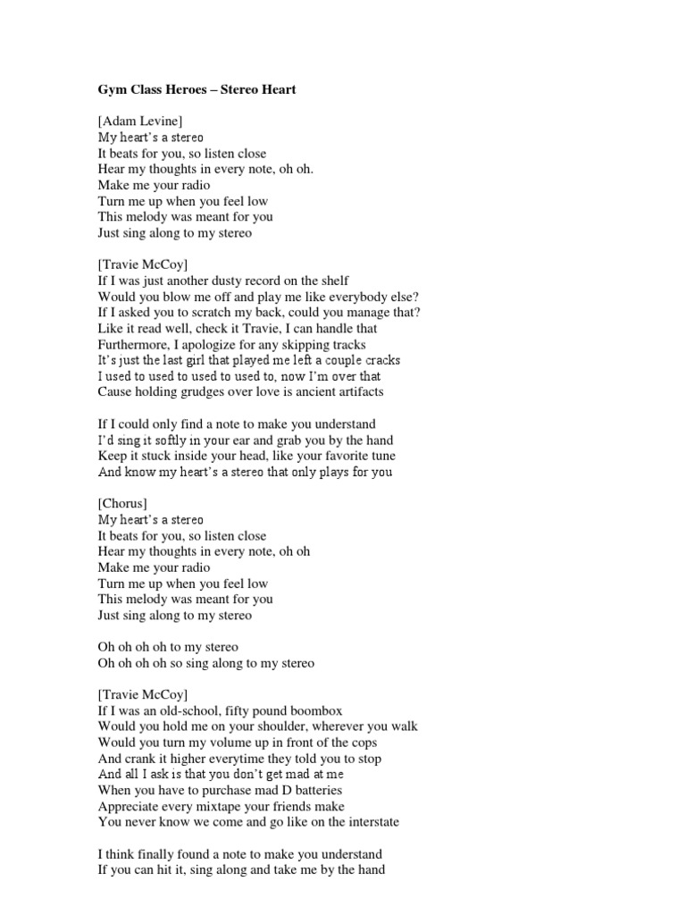 Gym Class Heroes PDF Love Performing Arts