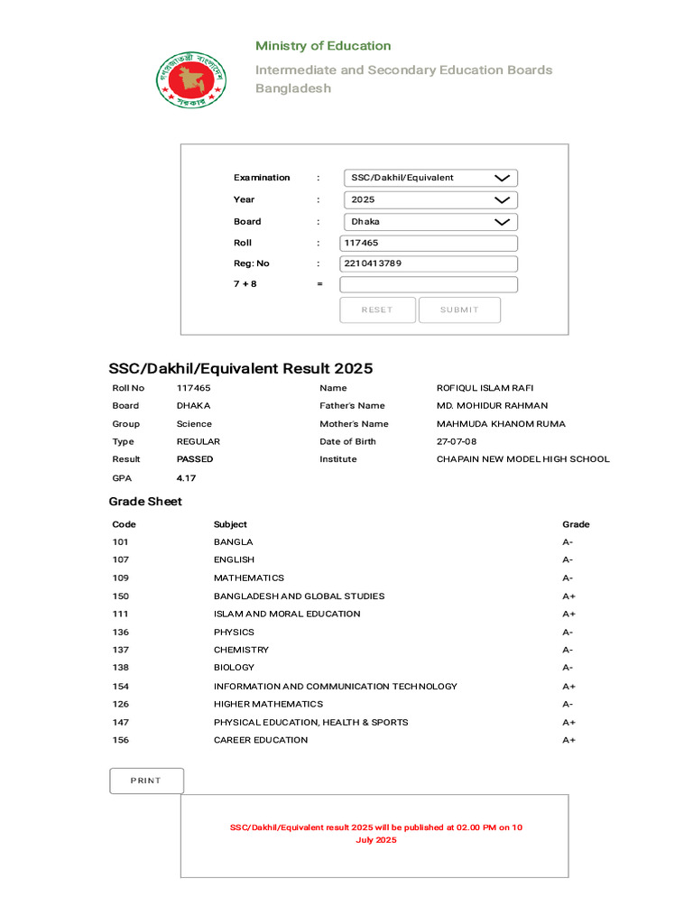 Resalt Rafi | PDF | Educational Stages