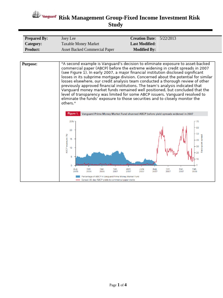 Vanguard ABCP Risk Management Study | PDF