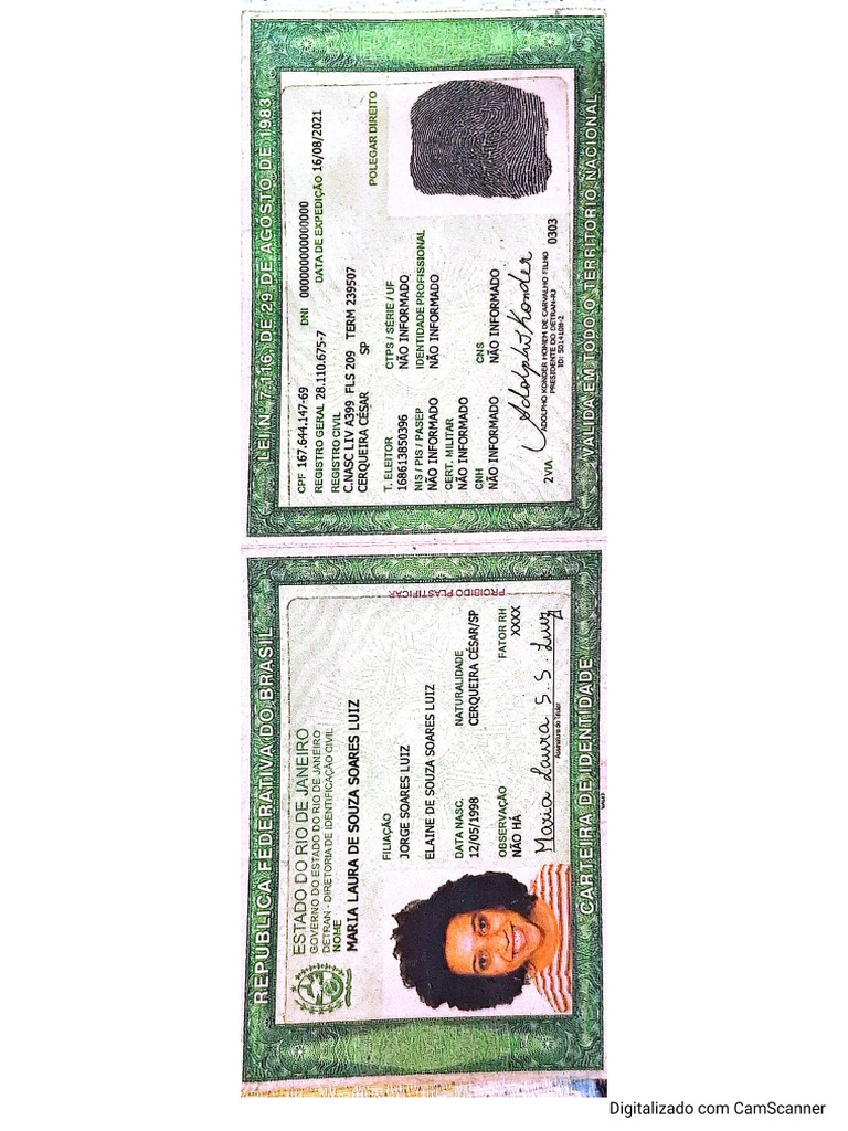 Identidade e CPF | PDF
