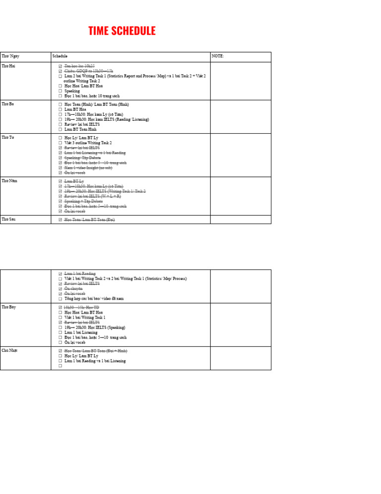 Schedule | PDF
