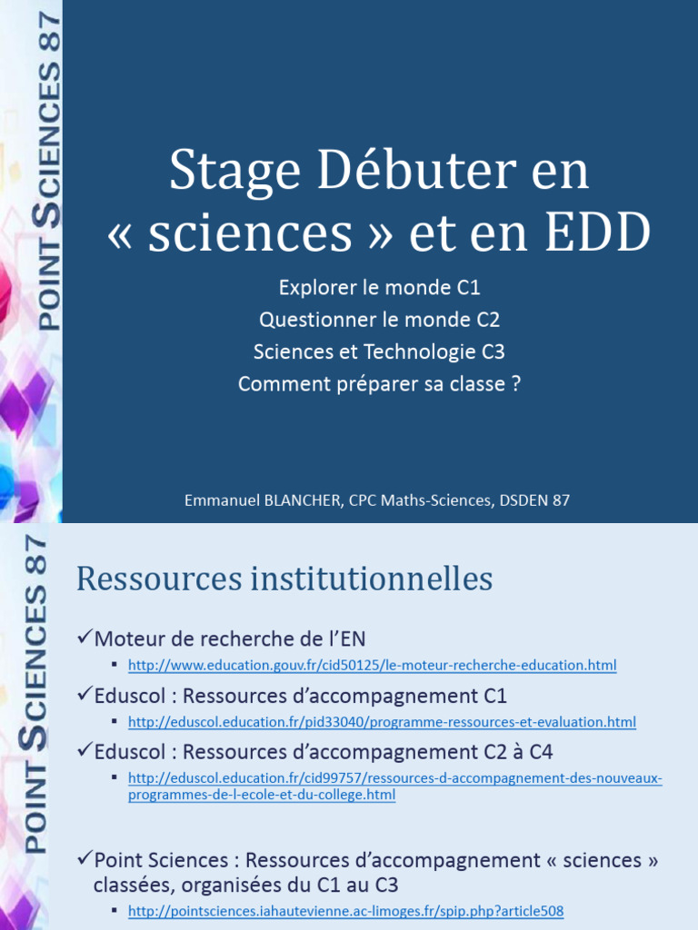 Guide pour enseigner les sciences EDD | PDF | Science | Apprentissage