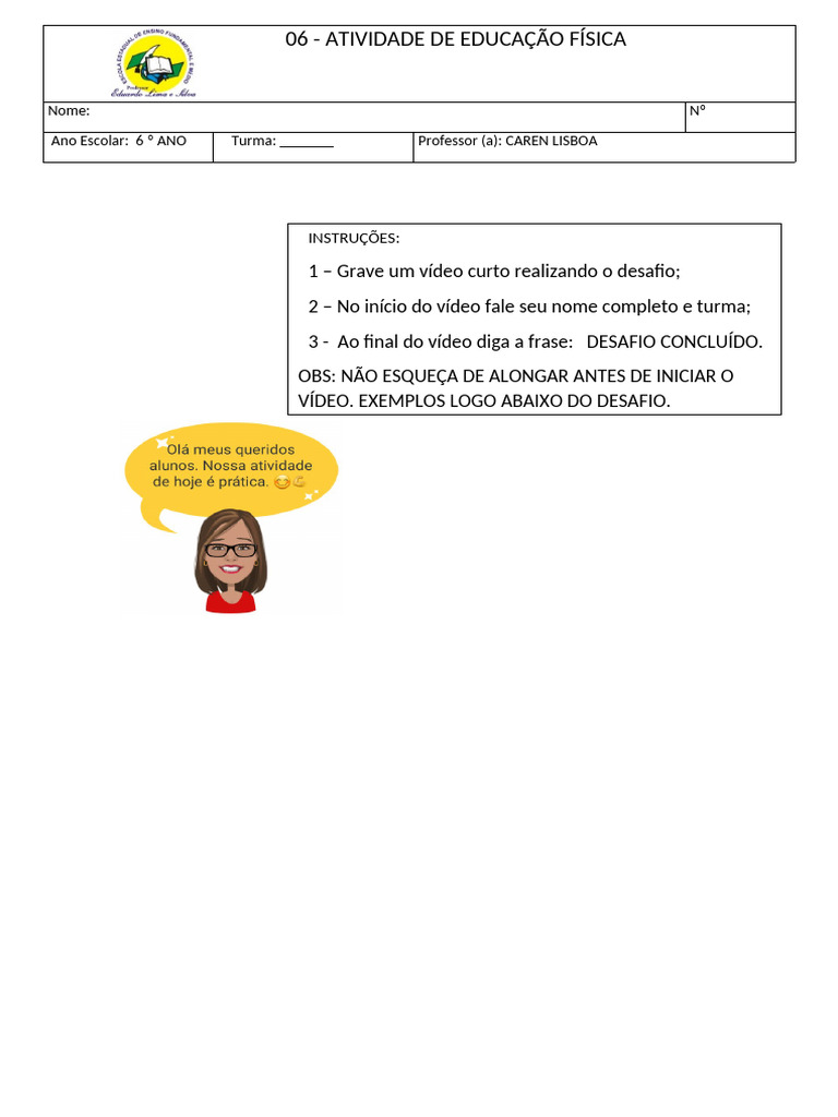 06 Atividade 6 Anos 27 05 2020 Completo | PDF