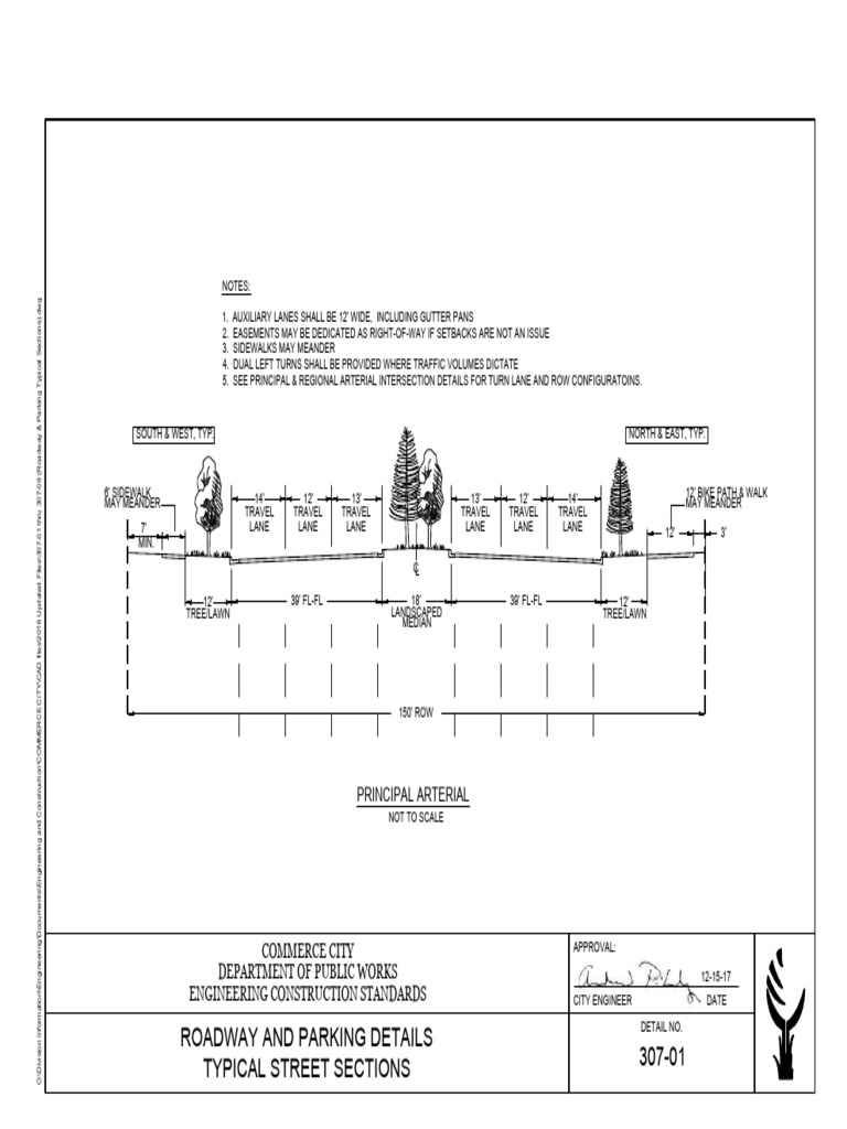 Roadway and Parking Design Standards | PDF | Pedestrian Crossing ...