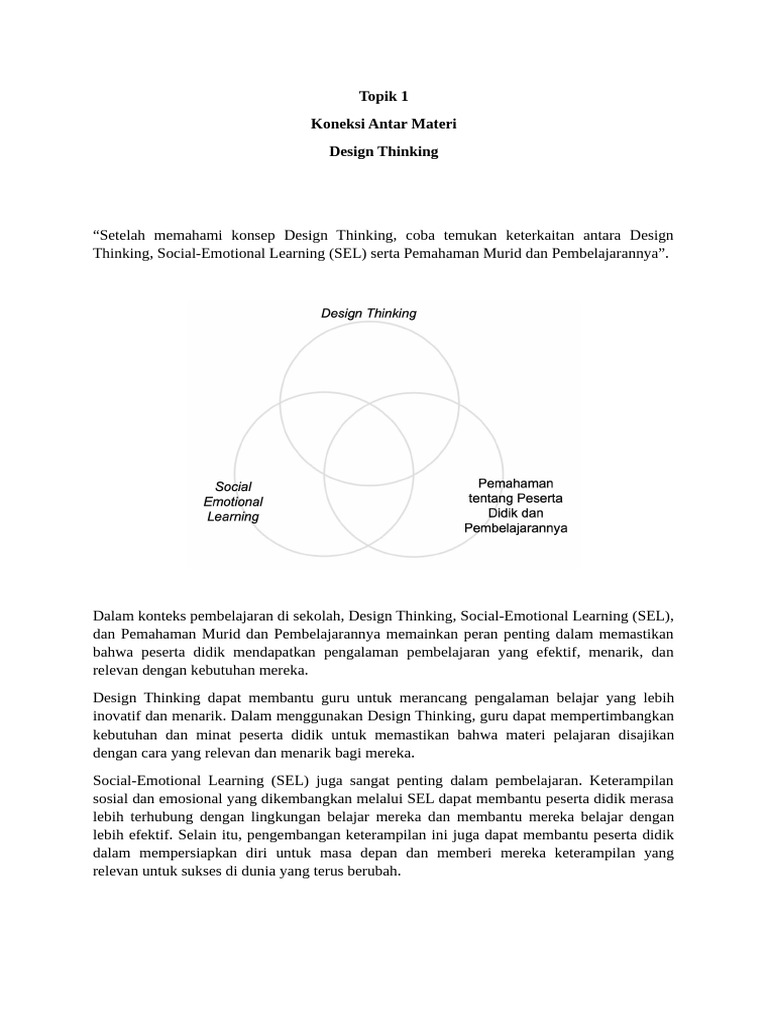 Keterkaitan Design Thinking dan SEL | PDF