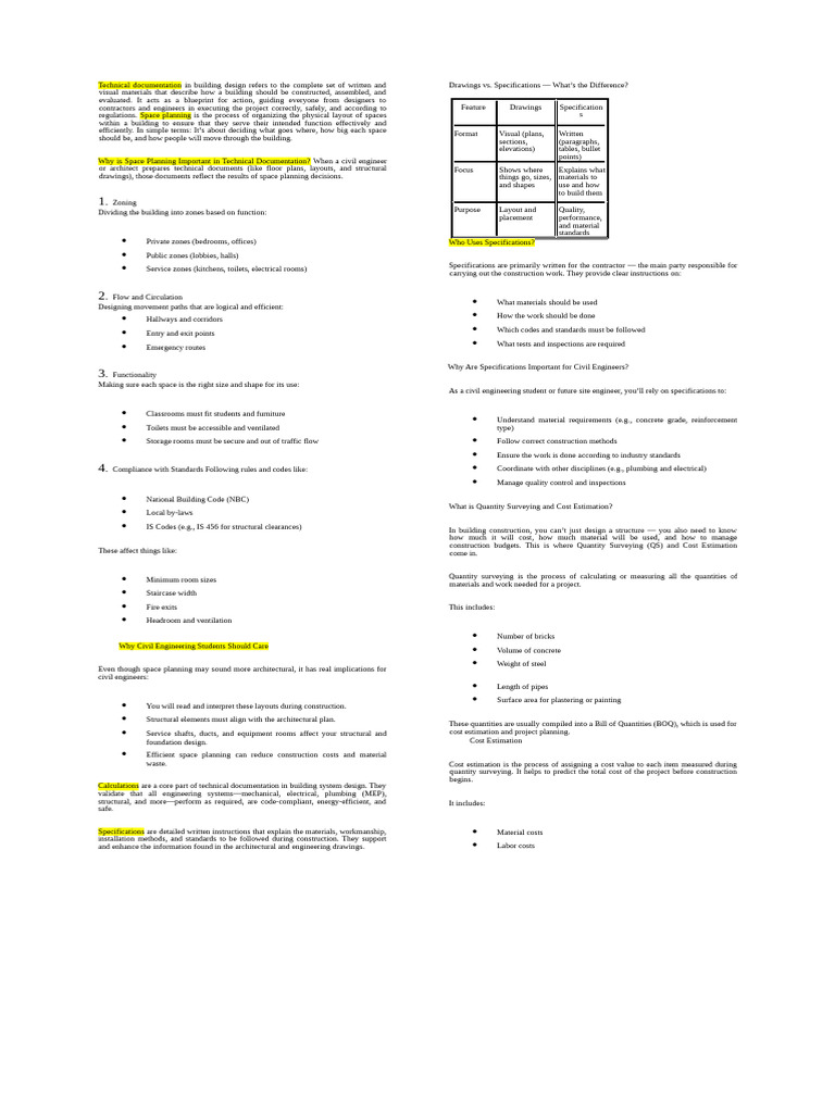 Building Design Technical Documentation Guide | PDF | Building ...