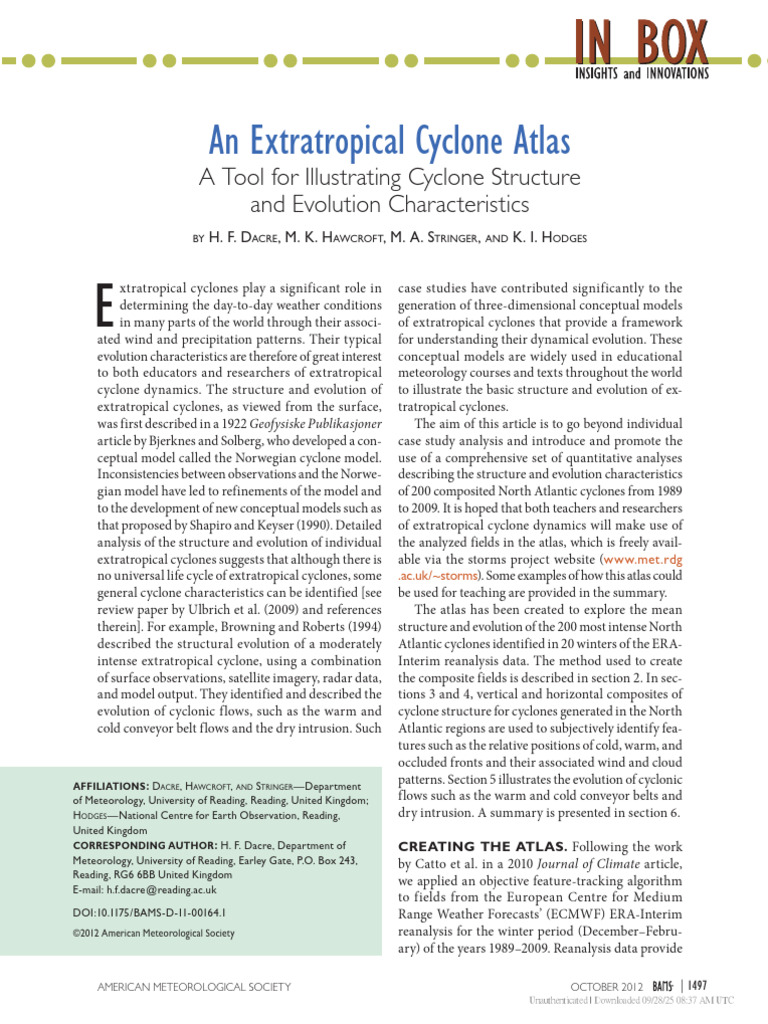 North Atlantic Cyclone Structure Atlas | PDF | Cyclone | Wound