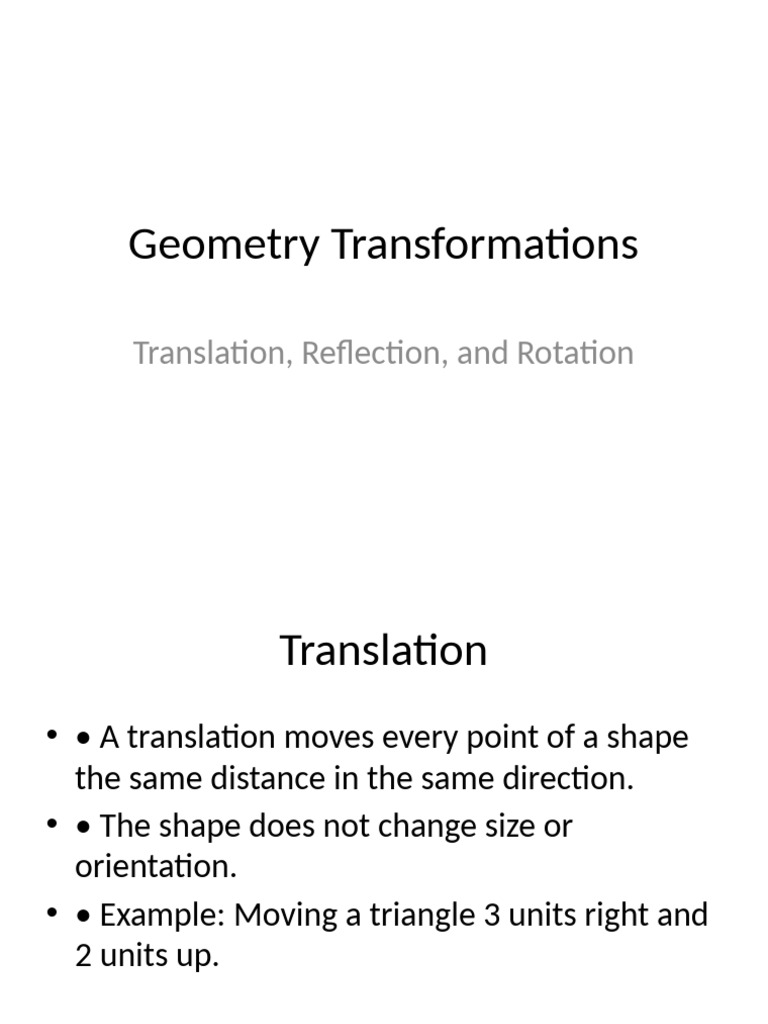 Geometry Transformations | PDF