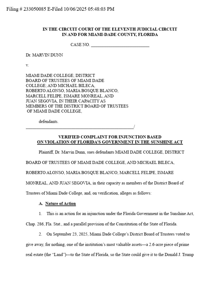 Sunshine Act Violation Complaint PDF Lease Employment