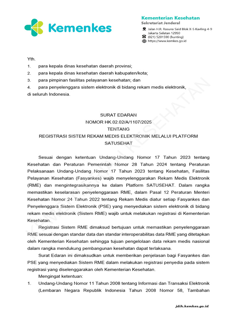 Registrasi Rekam Medis Elektronik RME | PDF