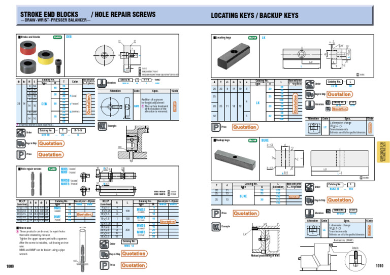Automotive Die Components Catalog | PDF | Equipment | Manufactured Goods