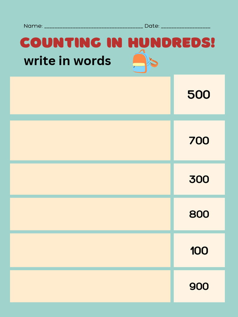 Spring Counting Math Worksheet | PDF