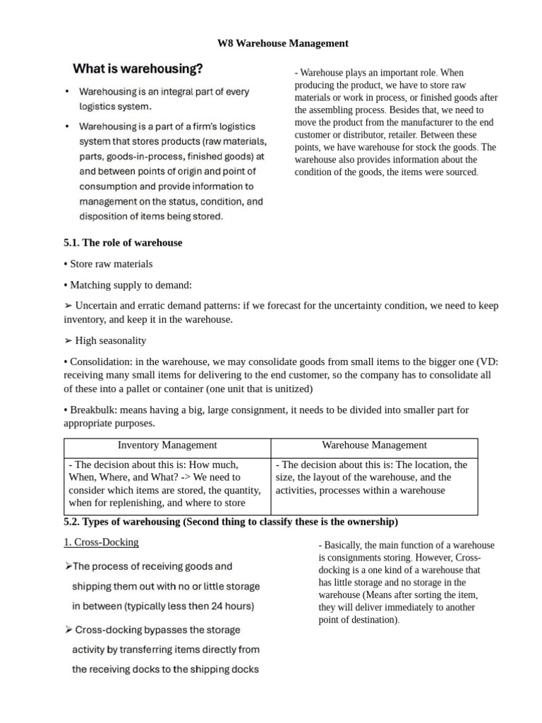 Warehouse Management Essentials Guide | PDF | Warehouse | Forklift