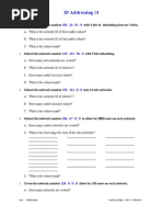 IP Sub Netting 01 With Answers