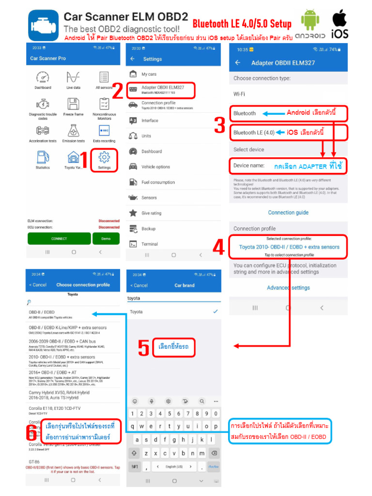 CarScanner BLE Setup | PDF
