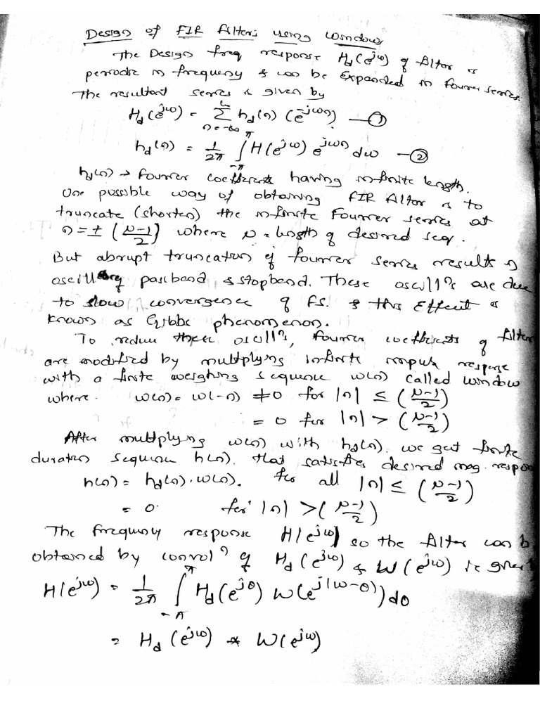 Module 5 DSP 15ee63 Fir | PDF