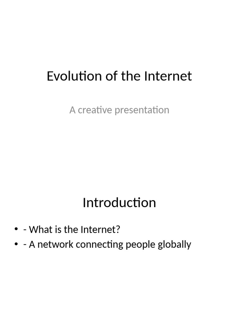 Evolution of The Internet | PDF