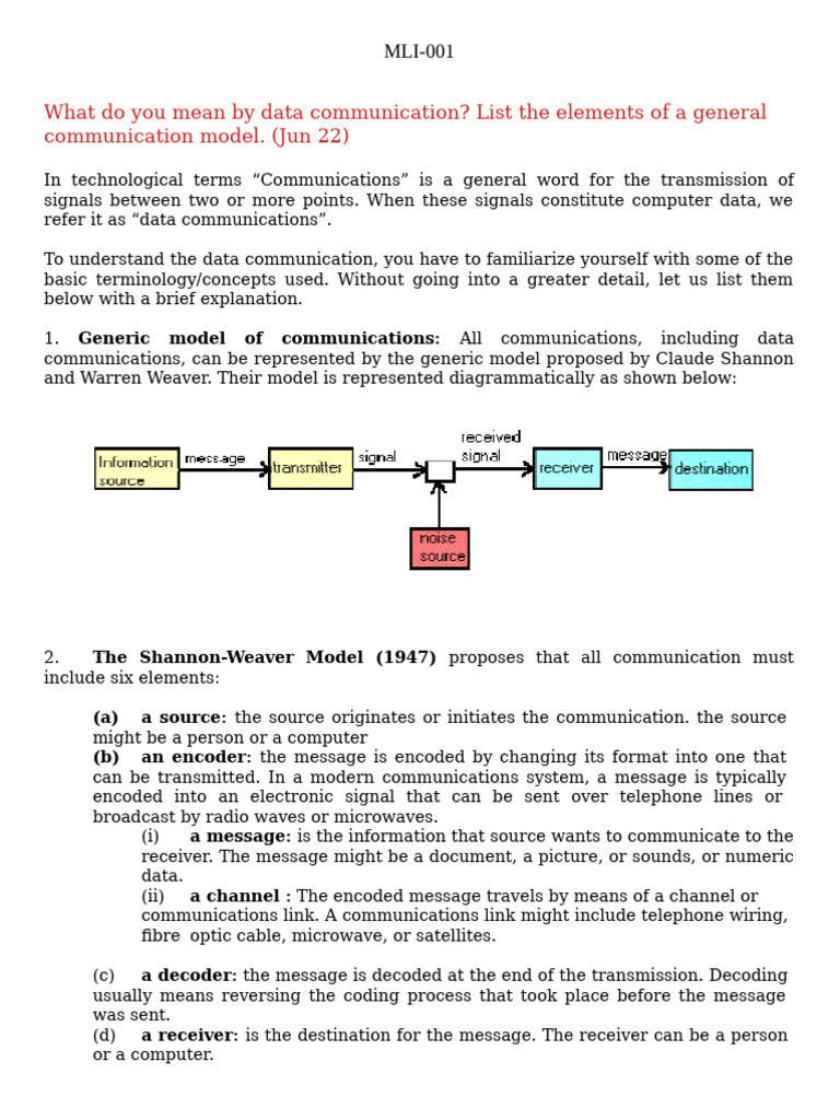 Data Communication Basics and Models | PDF | Duplex (Telecommunications ...