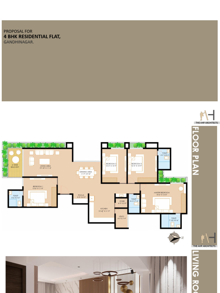 4 BHK Interior Renders R01 | PDF