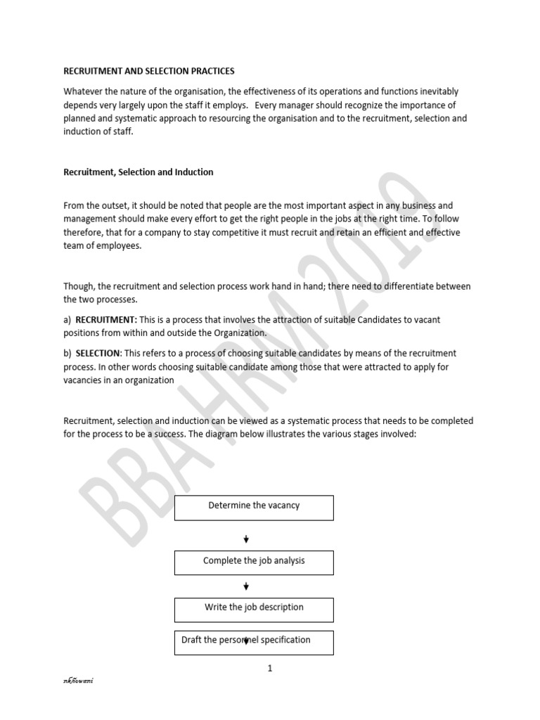 Recruitment and Selection Strategies | PDF | Recruitment | Employment