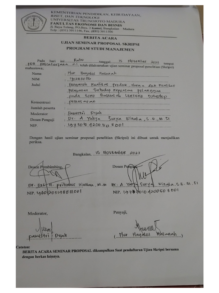 BAP 3 Rangkap | PDF