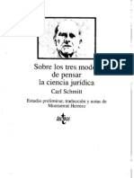 Sobre Los Tres Modos de Pensar La Ciencia Juridica - Carl Schmitt