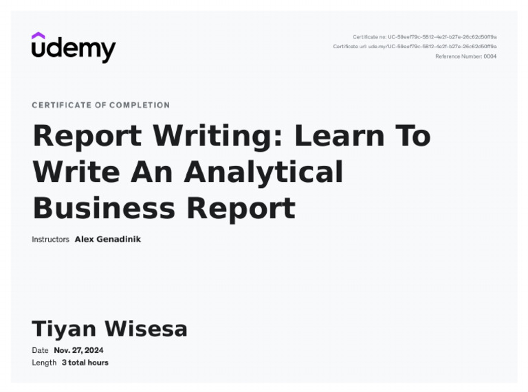 UC-Business Report Writing | PDF