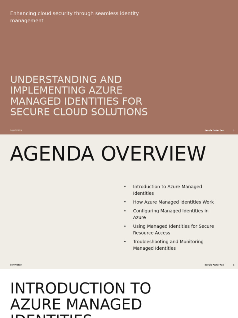 Azure Managed Identities Guide | PDF | Cloud Computing | Computer Security