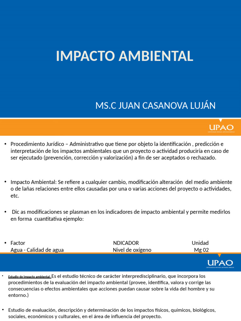 Semana 15 Impacto Ambiental | PDF | Entorno natural | Evaluación de ...