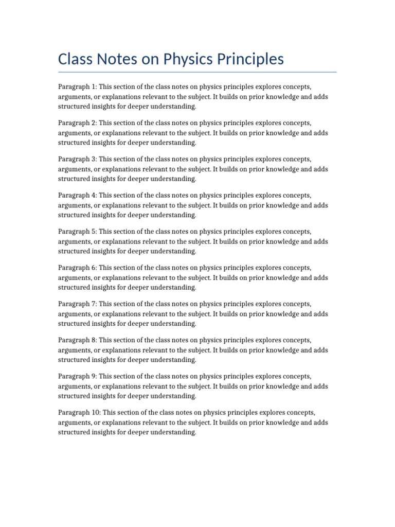 Overview of Physics Principles | PDF