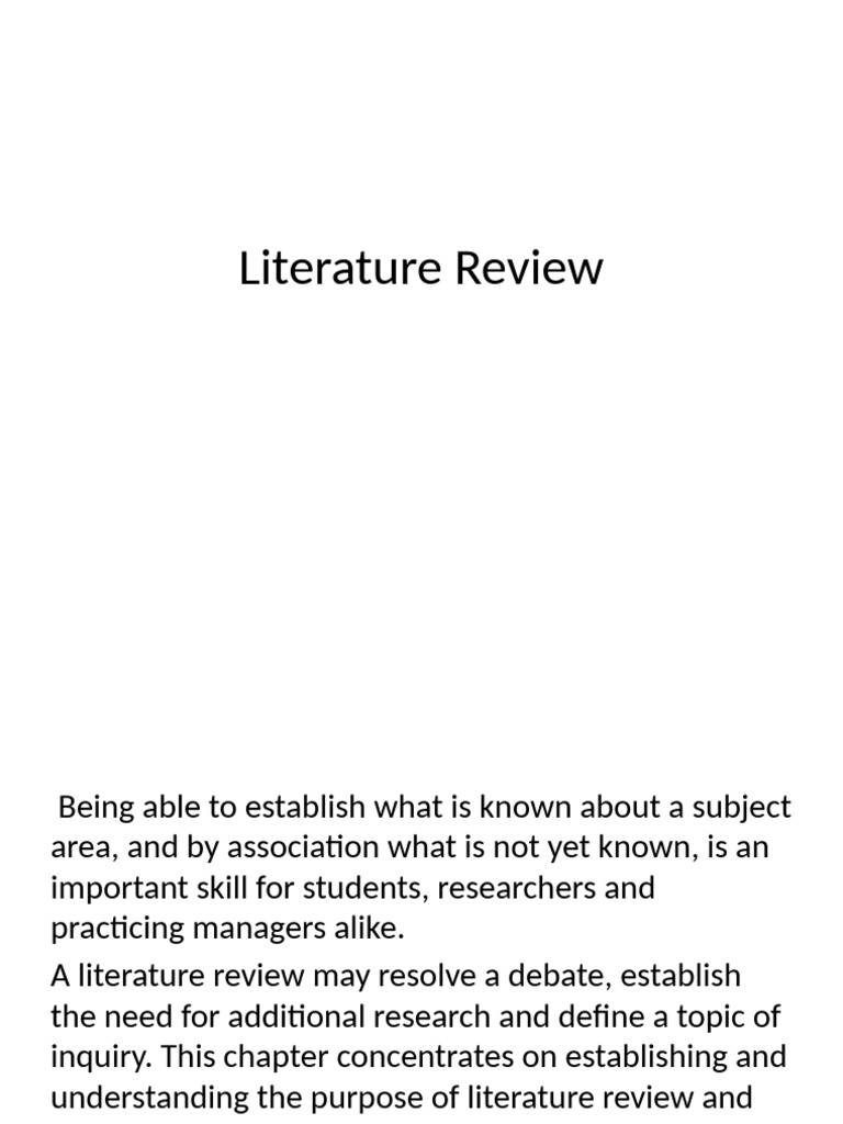 Comprehensive Guide to Literature Reviews | PDF | Literature Review ...