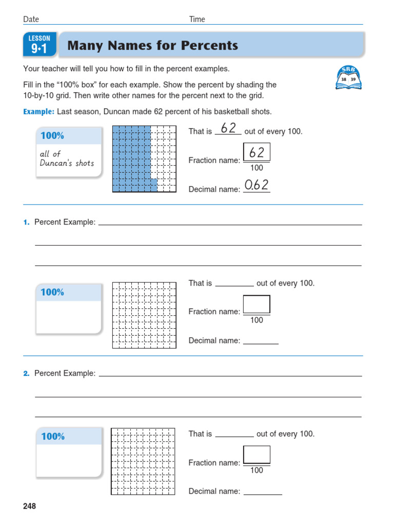 Everyday Mathematics Grade 4 Student Math Journal Unit 9 | PDF | Area ...