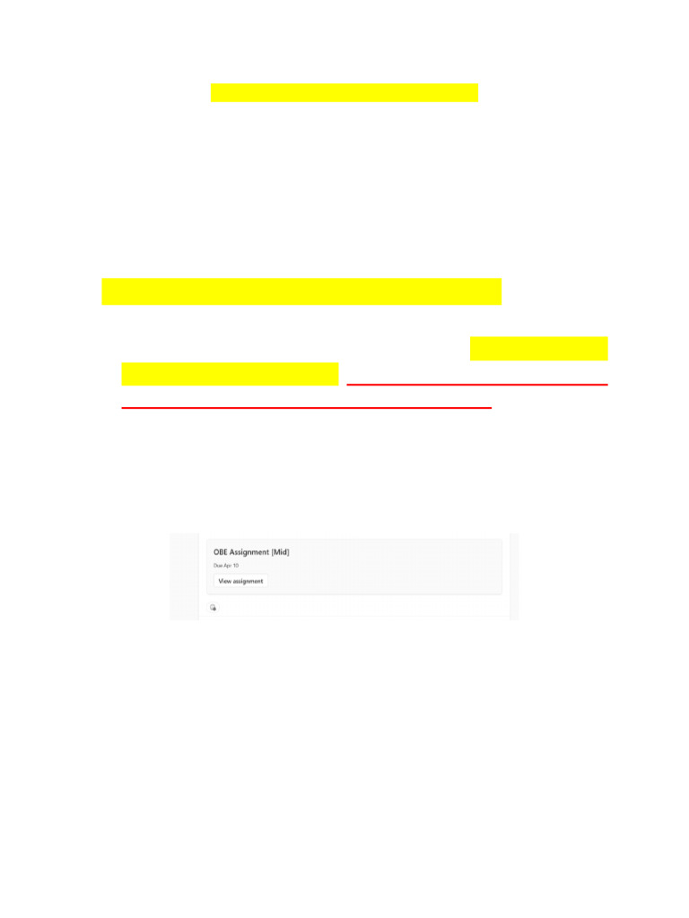 OBE Assignment Submission Guidelines | PDF