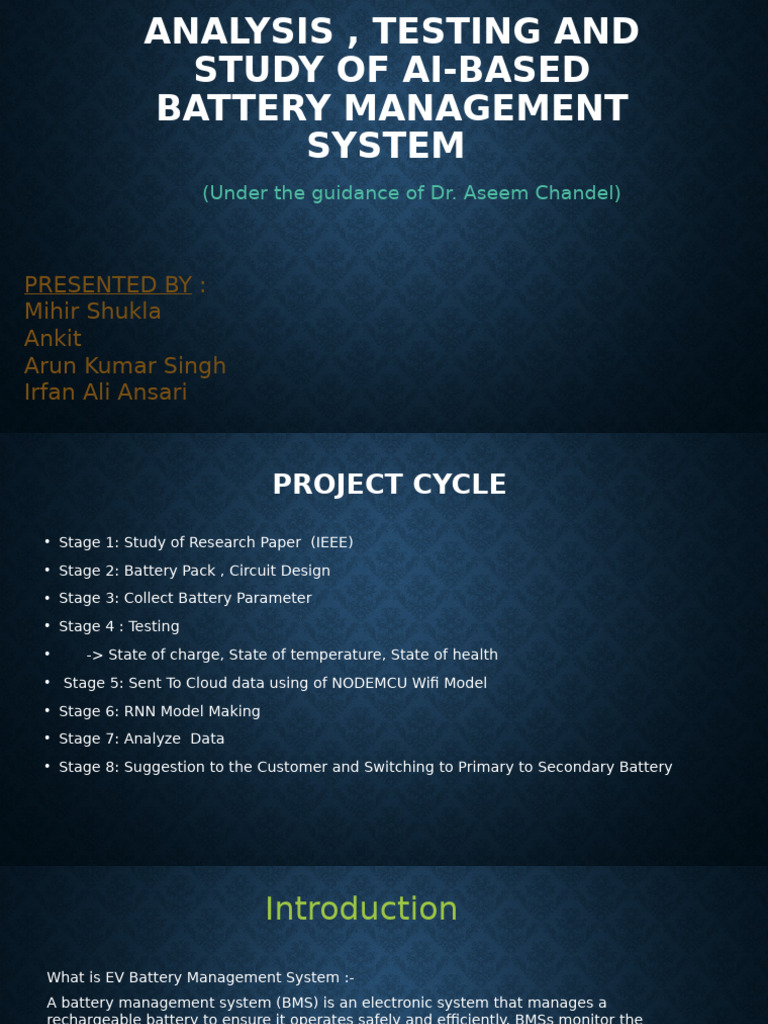AI-Driven EV Battery Management System | PDF | Electric Vehicle ...