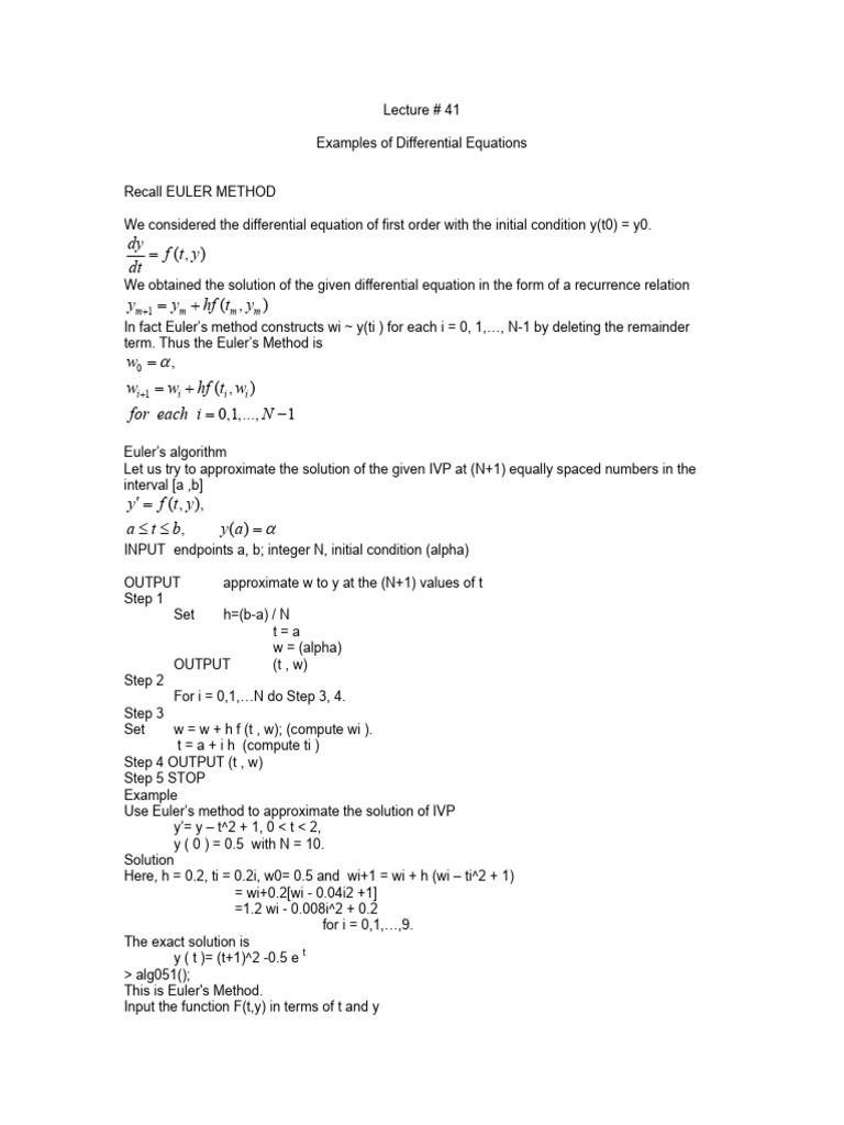 Lecture 41 | PDF | Interval (Mathematics) | Applied Mathematics