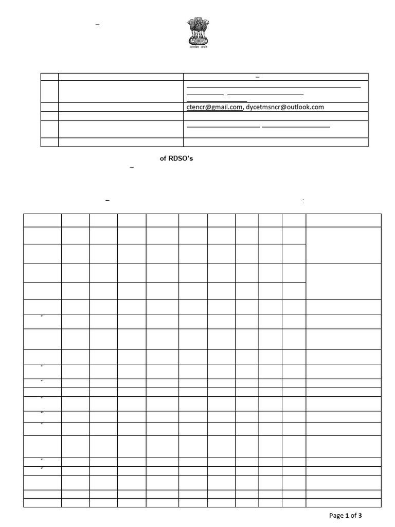 Track Recording Schedule for RDSO TRC-8002 | PDF | Transport | Rail ...