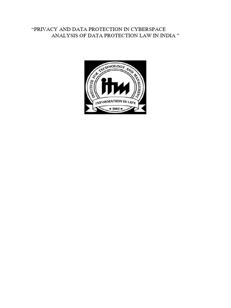 Privacy and Data Protection in India | PDF | Privacy | Right To Privacy