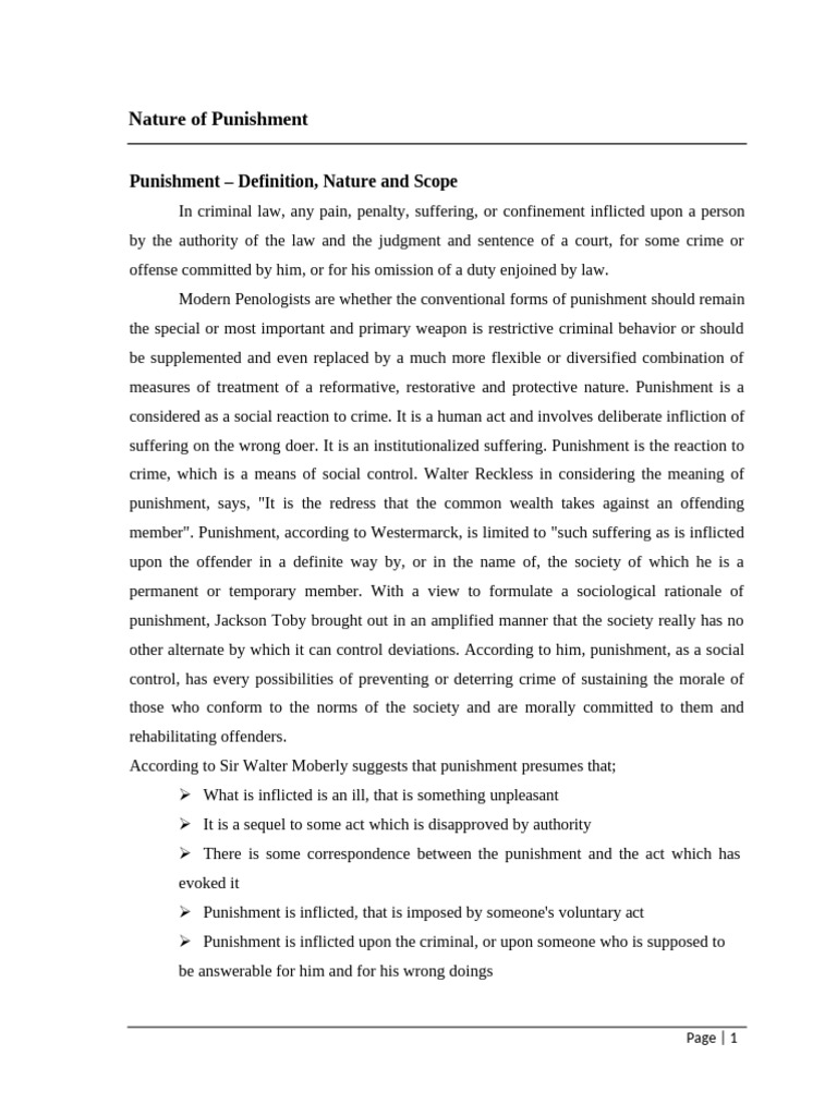 Understanding the Nature of Punishment | PDF | Punishments | Fine (Penalty)