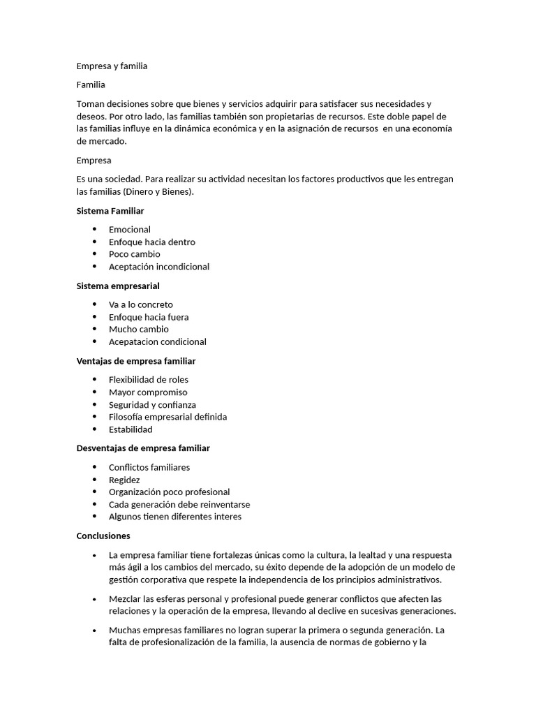 Empresa Familiar: Retos y Oportunidades | PDF | Business | Economias